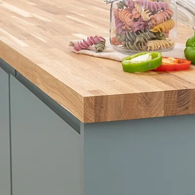 Solid Oak Kitchen Wood Worktops | 3000mm X 620mm X 40mm | Wooden Countertops • £188.99