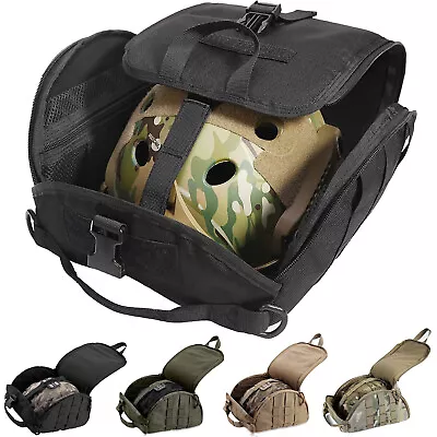 Tactical Molle Helmet Bag Padded Storage Bag For Carrying Motorcycle MICH Helmet • $21.99