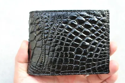 Black Genuine Alligator Crocodile Leather SKIN Men's Money Clip WALLET • $32.84