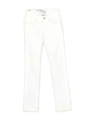 MET Womens Low Waist Straight Jeans W26 L31 White Cotton CU08 • $11.74