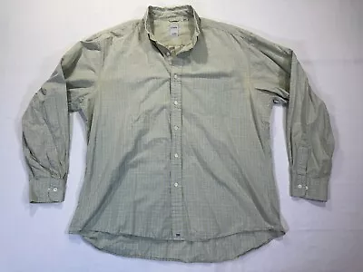 J. Crew Men’s Green Blue Gingham Dress Shirt Long Sleeve Button Up Size XL • $14.16