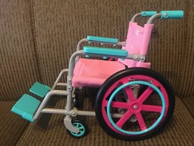 MY TWINN Doll Hospital Pink Foldable Wheelchair (for 18  Dolls) W/ BONUS Clothes • $29.99