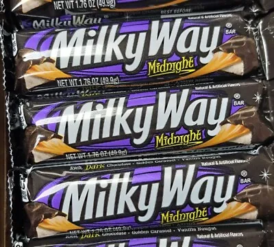 Milky Way Midnight X3 49g Bars American Chocolate Dark Nougat Caramel Candy • £12.99