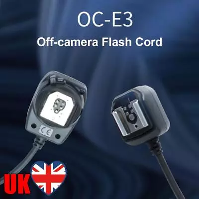 OC-E3 Off Camera Flash Cable Hot Shoe Cord Sync Remote Focus Cable For Canon • £16.07
