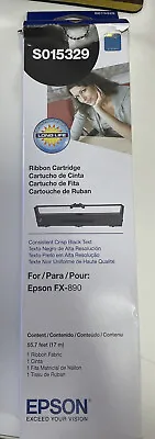 Epson Genuine S015329 Black Printer Ribbon Cartridge For Fx890 Fx-890 New Sealed • $4.30