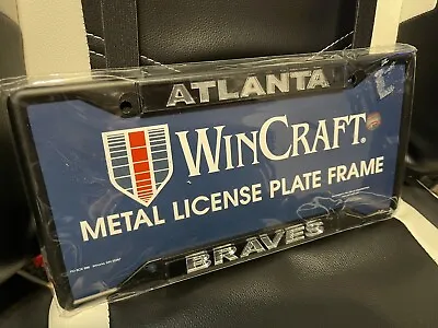 MLB Atlanta Braves Black Metal License Plate Frame • $17.99