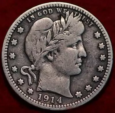 1914 Philadelphia Mint Silver Barber Quarter • $26.99