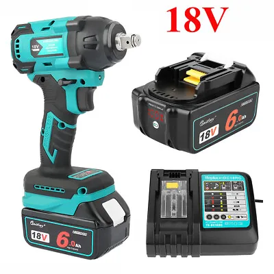 £119.99 • Buy 18V Cordless Brushless Impact Wrench For Makita DTW285Z / 6.0Ah Battery /Charger
