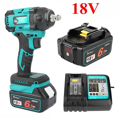 18V Cordless Brushless Impact Wrench For Makita DTW285Z / 6.0Ah Battery /Charger • £110.99