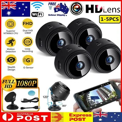 Spy Camera 1080P HD Mini WIFI Wireless IP Hidden Security Cam Network Monitor AU • $12.99