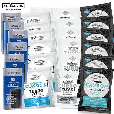 6xStill Spirits Turbo Classic8 Yeast Carbon Clear EZ Filter Carbon Cartridge • $144.99