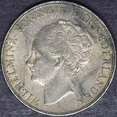 1939 Netherlands Silver 2 1/2 Gulden - Queen Wilhelmina - ✪COINGIANTS✪ • $29.99
