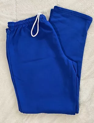 Gildan Men Blue Heavy Blend No-Pockets Sweatpants Size 2XL • $14.99