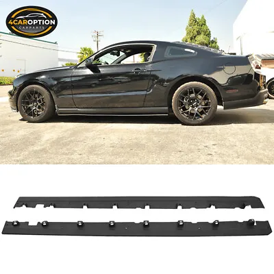 Fits 10-14 Mustang V6 V8 GT Style Side Skirt Rocker Panel Extension Lip PP • $123.49