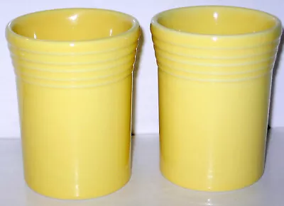 2 - Vintage Homer Laughlin Fiesta Yellow Juice Glasses Tumblers • $14.95