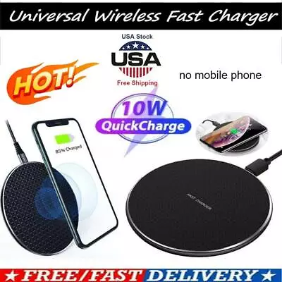 10W Wireless Phone Charger Fast Charging Pad Dock Fr IPhone Samsung Universal • $7.63