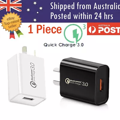 18W Qualcomm Quick Charge QC 3.0 Universal Super Fast USB Wall Charger AU Plug • $7.99