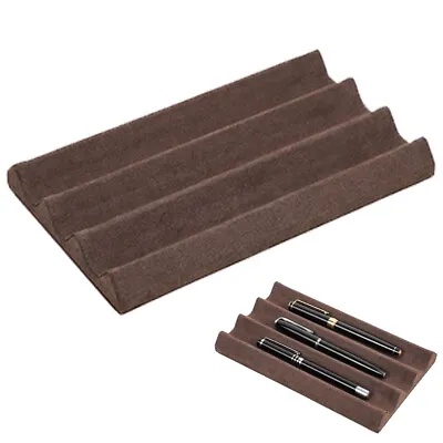 Luxury Leather Pen Tray 3 Slots Pens Holder Velvet Pen Display Stand Organizer# • $22.59