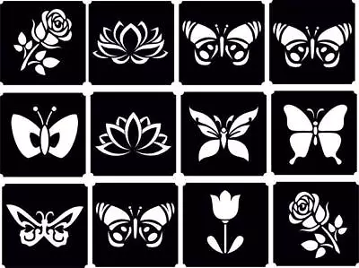£2.49 • Buy 12x Butterflies Top Up Glitter Tattoo Kit Face Painting Airbrush (reusable)