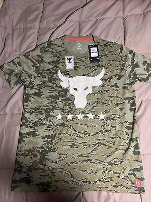 New Under Armour Men's Project Rock Veterans Day Show Camo T-Shirt XL • $26.99