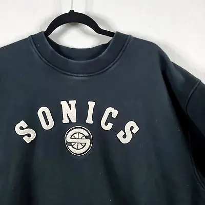 Vintage Seattle Supersonics Heritage Collection L/S Crewneck Sweatshirt Men 2XL • $67.97