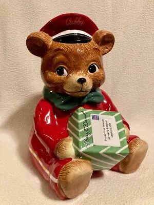 Harry & David ~  Cubby  Christmas Bear Cookie Jar ~ 2010 Limited Edition - New • $38.95