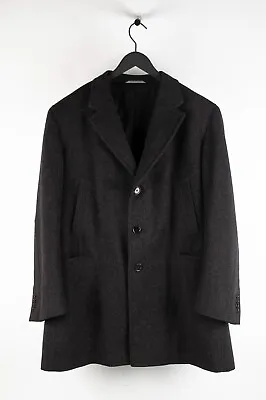 Original Canali Men Grey Wool Coat Size XXL H4093 • £205.86