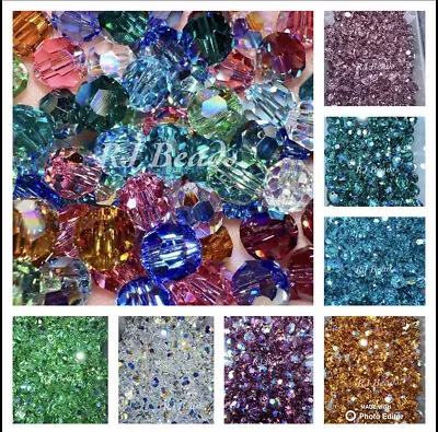Genuine 6mm Swarovski Crystal 5000 Sparkling Round Jewelry Supply Craft Beads AB • $2.75