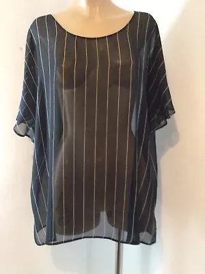 Marina Rinaldi Italian Designer Ladies Silk Blouse & & Draped Scarf UK 16/18 • £44