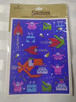 1982 Hallmark Pixel 8-bit Birthday Stickers • $19