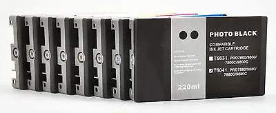 8pc For Stylus Pro 7880/9880UltraChrome K3 Pigment Ink Non OEM Cartridges • $175.99