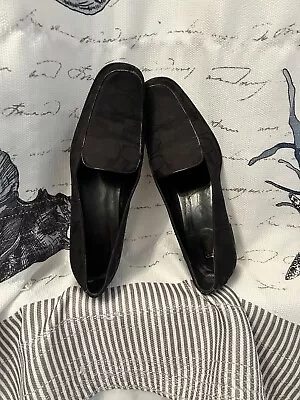 Vintage Coach Loafer Heels Black 9.5 • $33