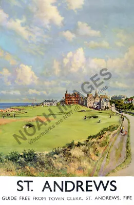 St Andrews Vintage Train Travel Poster 16x24 • $9.95