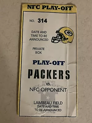 Green Bay Packers Ticket Stub Playoffs Tampa Bay Buccaneers Bucs 1/4/98 Lambeau • $6.99