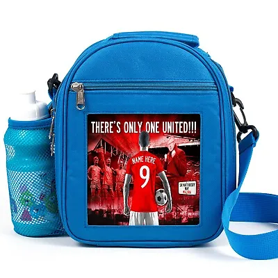 £14.95 • Buy Personalised Manchester Lunch Bag Boys Football School Childrens Lunchie AF83