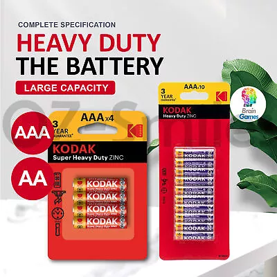 Kodak Heavy Duty AA AAA C D 9V Batteries Battery Zinc Chloride Bulk 1.5V • $4.96