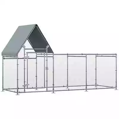 Narrow Chicken Run Wire Mesh Enclosure Walk In Shelter Coop Hen Poultry Pet Cage • £149.99