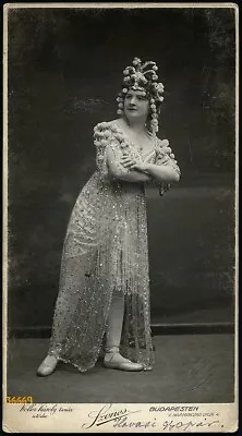 Larger Size Antique Cabinet Card Actress KOÓS Margit In Strange Costume 1910's • $63.96