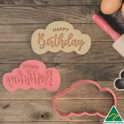 Happy Birthday 2 Cookie Cutter And Fondant Embosser • $12.14