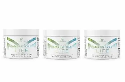 Mannatech 3 Cans Ambrotose LIFE® 100g Canister Pure Ambrotose Powder Immune NEW • $429.95