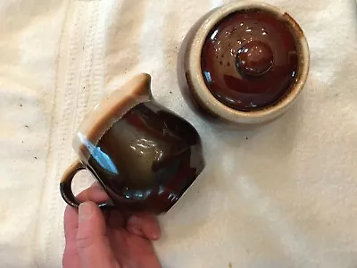 Mccoy Pottery Brown Drip No. 7020 Creamer And Sugar • $12.99