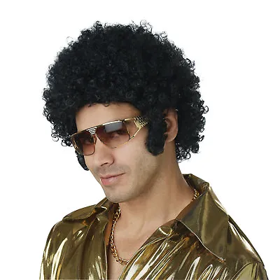 Afro With Sideburn Chops Wig For Halloween Costume • $6.99
