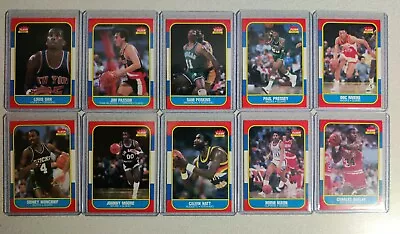 1986 Fleer Basketball 10 Card Lot Set Break 75 76 79 80 81 83 85 86 88 91 Nice* • $20.50