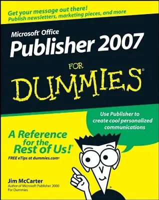 MS Off Publisher 2007 For Dummies By Mccarter Jim Paperback Book The Cheap Fast • £4.99