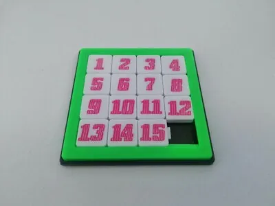 Vintage Toys Sliding Block Tile Puzzle Number 1-15 IQ Tester Brain Kids Games X4 • $19.99