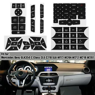 Black Car Window Button Switch Repair Stickers Decals For Mercedes Benz GLK350 • $10.38