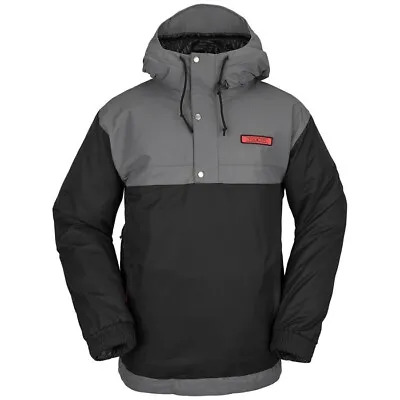 VOLCOM Men's LONGO Pullover Anorak Hooded Jacket - BLK - Medium - NWT • $267
