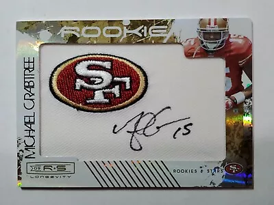 2009 Rookies & Stars Longevity SP Jumbo Patch 4/10 Michael Crabtree RPA Rookie • $75