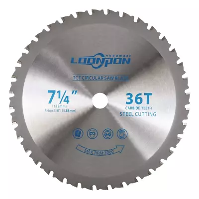 7 1/4 Inch Circular Saw Blade With 36 Tooth TCT Carbide Saw Blades With 5/8 Inc • $15.31