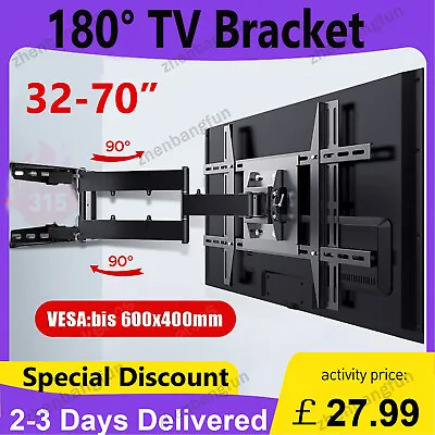 Swivel Tilt TV Wall Mount Bracket Full Motion For 32 42 46 50 55 60 65 70  Inch • £28.90
